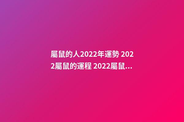 屬鼠的人2022年運勢 2022屬鼠的運程 2022屬鼠的運程怎樣呢-第1張-觀點-玄機(jī)派